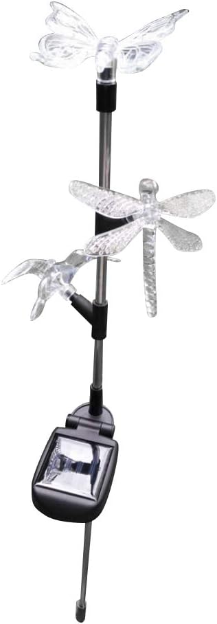 Solar Garden Stake Lights Hummingbird Butterfly and Dragonfly Multi-Color Changing Decorative Landscape Light for Garden Patio Lawn Yard Decorations