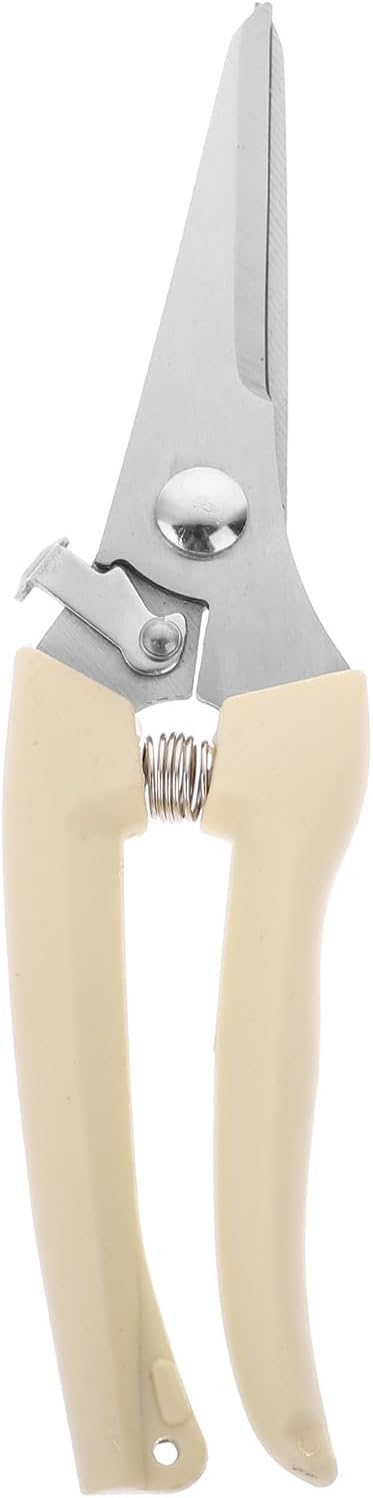 Toyvian Stainless Steel Branch Shears and Gardening Pruning Scissors for Fruit Tree Trimming with Straight Head, Horticulture Hand Tool for Precise Garden and Orchard Cutting