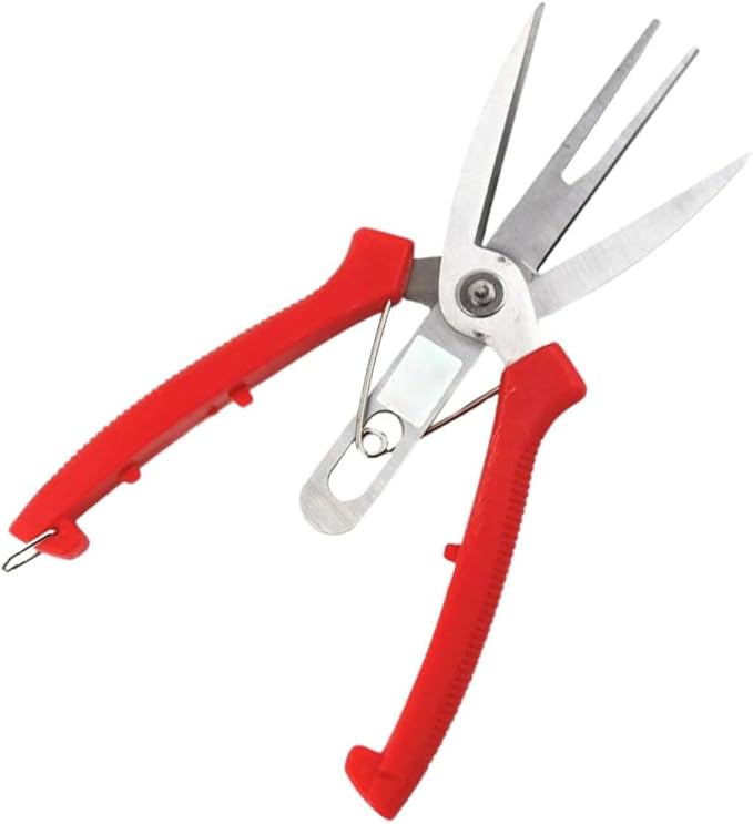 Double Mouth Fruit Scissors Pruning Shear for Gardening and Orchard Use Multi Functional One Handed Garden Tool for Trimming Branches Flowers and Vegetables