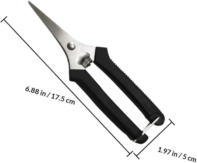 5pcs Garden Pruning Shears and Fruit Trimming Scissors with Black Non-slip Handles, Multi-function Gardening Hand Tools for Fruit Trees and Vegetable Orchards