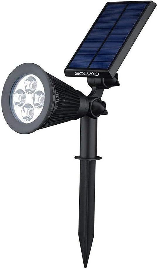 SOLVAO Solar Spot Light | Ultra Bright, Waterproof, Adjustable 270°, No Wiring, Portable | Auto On/Off Function | Rechargeable LED for Outdoor, Landscape, Wall, Fence, Yard, Driveway, Outside