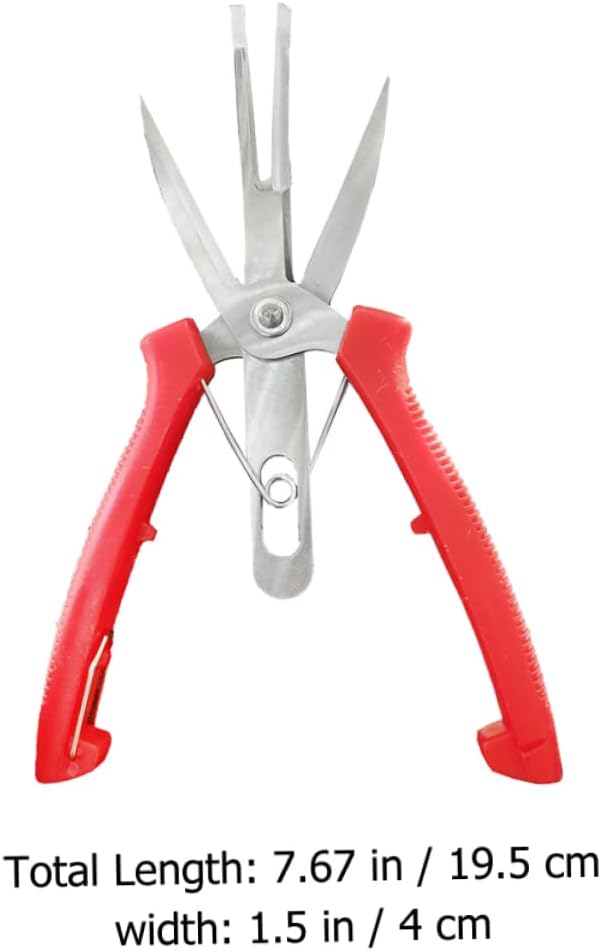 Double Mouth Fruit Scissors Pruning Shear for Gardening and Orchard Use Multi Functional One Handed Garden Tool for Trimming Branches Flowers and Vegetables