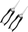 MERRYHAPY 2pcs Garden Shears Pruning Scissors Stainless Steel Sharp Blades Ergonomic Handle Lightweight Hand Tools for Trimming Branches Flowers and Trees Gardening Use