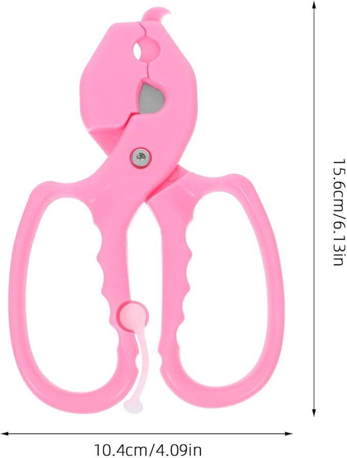 Multi-functional Garden Pruning Shears and Flower Trimming Scissors for Rose Thorn Removal, Spring-return Design with Comfortable Grip, Pink Floral Tool for Gardening and Flower