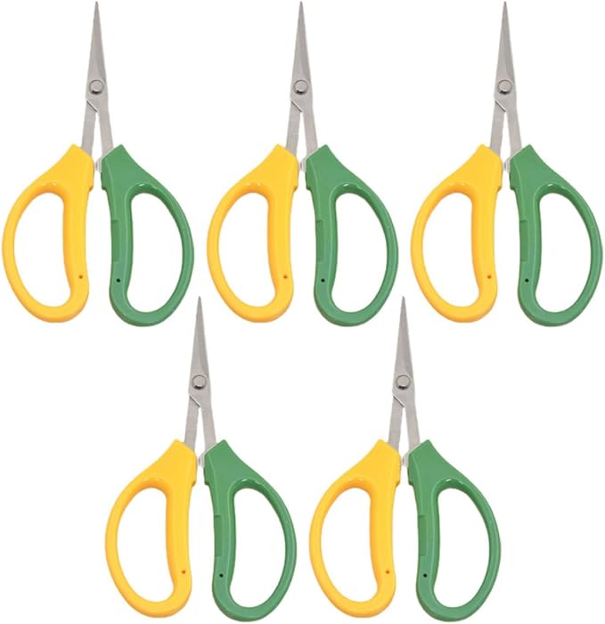 5pcs Stainless Steel Hand Pruning Shears Garden Flower Scissors Heavy Duty Gardening Tools for Fruit Tree Harvesting and Plant Trimming