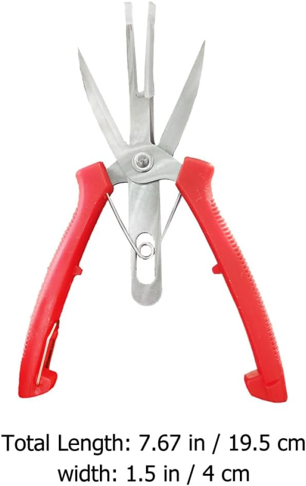 GANAZONO Pruning Shear and Vegetable Scissors for Garden Use, Stainless Steel Double Mouth Scissors, 1pcs Fruit and Branch Trimming Tool for Horticulture and Lawn Care