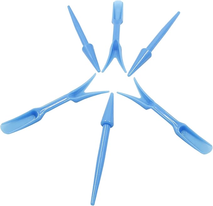 Bivethoi Garden Hand Tools Transplanting Shovel Scoops Kits for Plant Cultivation Digging Care, Set of 6, Blue