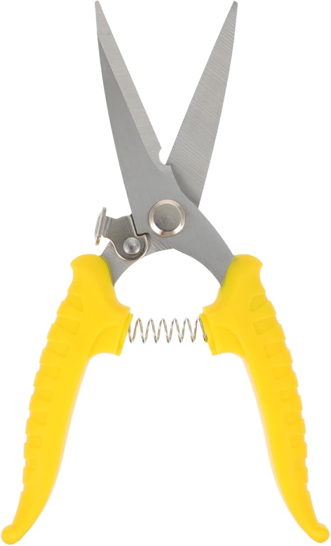 Mipcase Garden Scissor Pruning Shear with Serrated Edge 8-Inch Multi-Purpose Gardening Tool for Pruning and Trimming in Lawn Care and Garden Maintenance Random Color Random Color