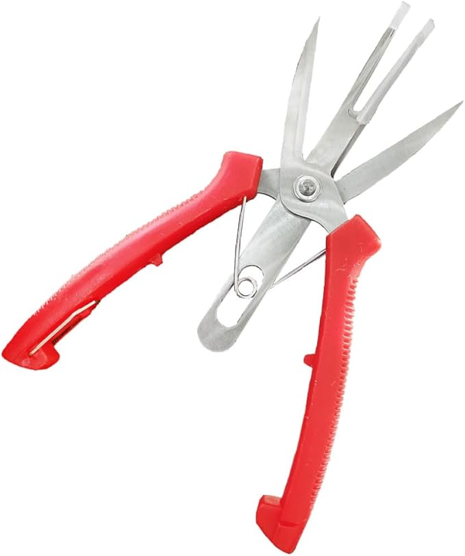 GANAZONO Pruning Shear and Vegetable Scissors for Garden Use, Stainless Steel Double Mouth Scissors, 1pcs Fruit and Branch Trimming Tool for Horticulture and Lawn Care