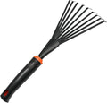 Hand Rake, Garden Stainless Steel Hand Rake with Ergonomic Handle for Gardening, Garden Sweep Yard Flower Beds Tool