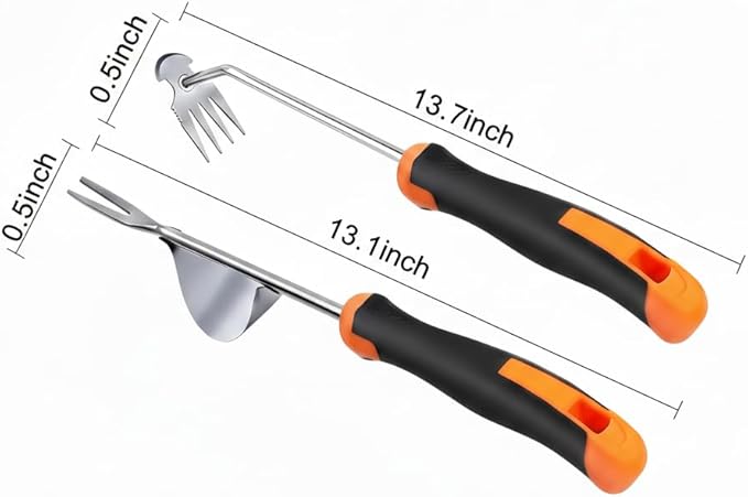 Weed Puller Tool, Portable Rubber-Handled Garden Tools, Four-Tined Weeding Tool, Uprooting Weeding Tools, Crevice Weeder, Backyard Farming Weeding and Weed Removal Tool (style2)