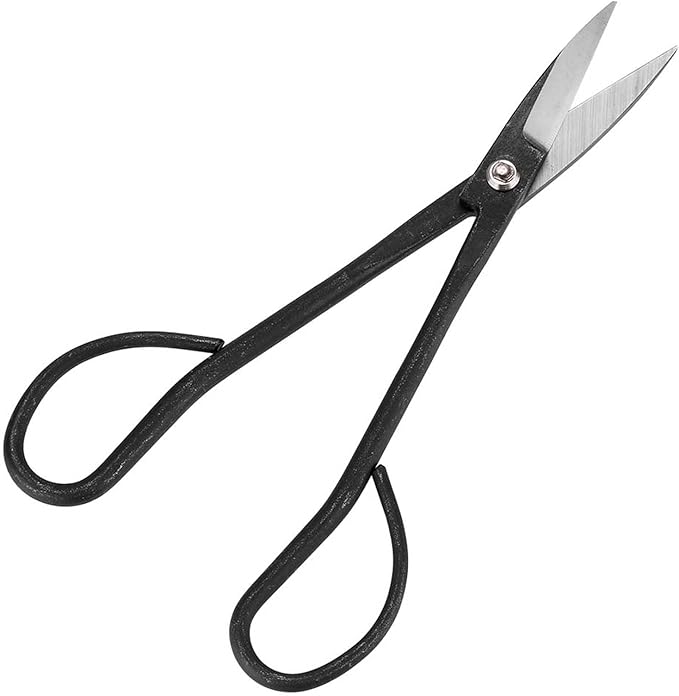 Black Bonsai Scissor, 190mm Stainless Steel Garden Bonsai Scissors Shear Root Branch Trimming Pruning Tools for Garden