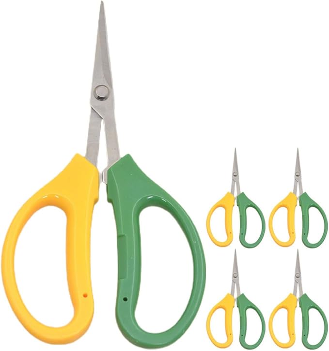 5pcs Garden Pruning Shears Stainless Steel Trimming Scissors for Flowers Plants Fruit Picking High Hardness Garden Tools for Gardening Hand Use