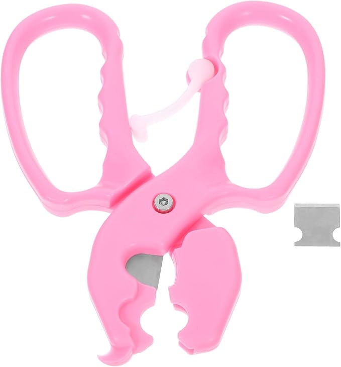 Ergonomic Gardening Scissors for Flower Cutting and Rose Thorn Stripping, Floral Pruning Shears Spring Return, Pink Hand Tool for Floral Arrangements and Garden Plant Trimming