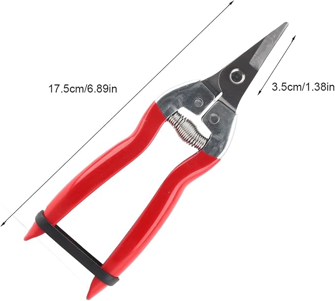 Trimming Scissors Flower Cutters for Stems Florist, Pruning Shears Indoor Plants Gardening Tools, Garden Scissors Bonsai Tools with Spring Loaded for Garden Workings (Curved Blade)