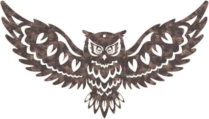 Mothers Day Gifts for Women Solar Metal Wall Art Decor Lights Owl Hanging Outdoor Solar Garden Decor Lights Porch Patio Yard Decorative Warm Gifts for Women Mom