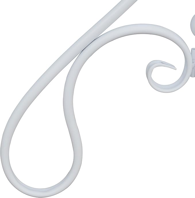 White Round Tabletop Plant Stand, French Vintage Metal Flower Pot Riser with Ornate Edge Detailing, Centerpiece Garden Decor