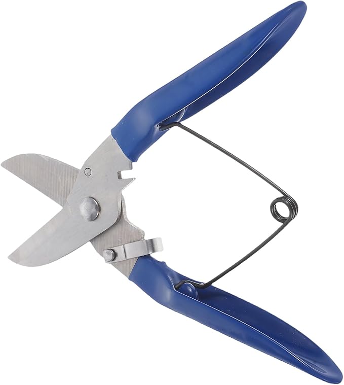 Garden Hand Pruner Shears for Bonsai and Tree Branches, Blue Plastic Handle, Strong Cutting Tool for Garden Flower Trimming and Shrub Pruning,