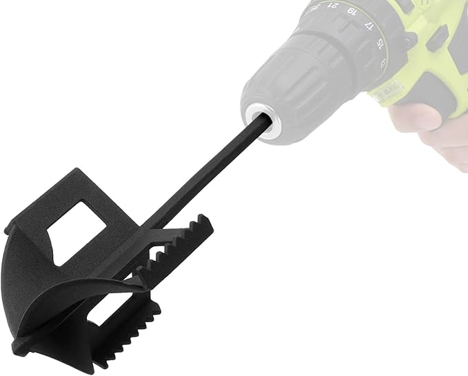 4-in-1 Cultivator, Soil Tiller, Soil Digger and Soil Loosener Auger Attachment for 3/8" Hex Drive Drill, Ideal for Raised Beds, Plant Boxes, Home Gardening Soil Loosening