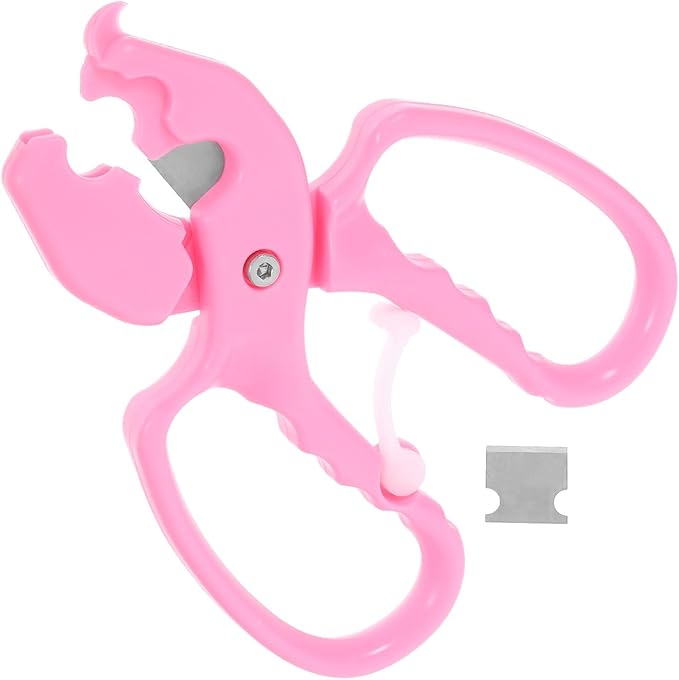 Multi-functional Garden Pruning Shears and Flower Trimming Scissors for Rose Thorn Removal, Spring-return Design with Comfortable Grip, Pink Floral Tool for Gardening and Flower