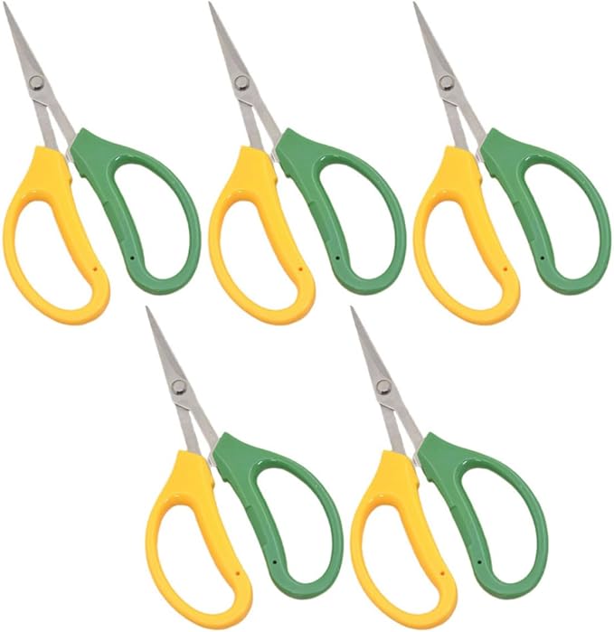 Totority 5pcs Garden Plant Shears and Pruning Shears for Tree Trimming, Stainless Steel Gardening Scissors Set for Fruit Picking and Branch Cutting, Sturdy Hand Tools for Outdoor Gardening