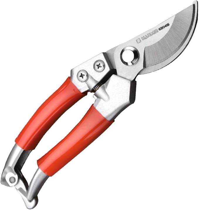 Pruning Shears 8" / 200mm – Forged Stainless Steel Blade, Ergonomic Zinc Alloy Handle with PVC Grip – Professional Garden Tools for Precise Gardening & Harvesting