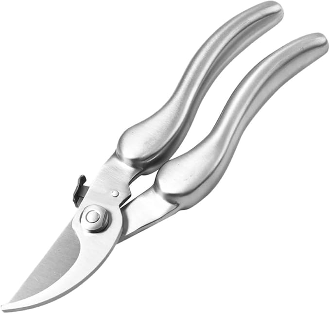 304 Stainless Steel Garden Pruning Shears for Fruit Tree Branches, Heavy-duty Twigs Trimming Tool with Ergonomic Handle for Gardening and Lawn Care Maintenance