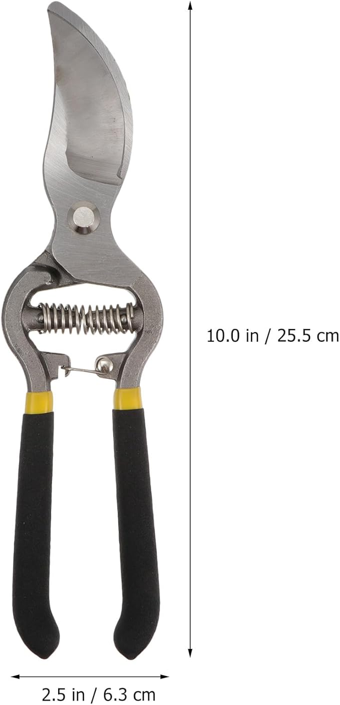 HOMSFOU Portable Pruning Scissors Garden Trimming Tool with Aluminum Handle 10-inch Branch Pruning Shears for Fruit Trees and Lawn Care