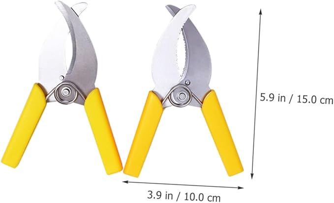VILLCASE 2pcs Fruit Tree Girdling Hand Tools Lightweight Non Rust Garden Bark Cutter with Non Slip Handles for Pruning Trimming and Ring Stripping Small Fruit Trees