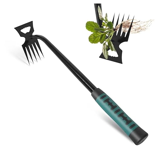 Weed Remover Tool,2-in-1 Portable Hand Weeding Tool with 5 Teeth,Portable Garden Weeder Tool,2026 New Gardening Weeding Tools,for Garden Hand Tools for Garden, Backyard, Farm & Vegetable Planting