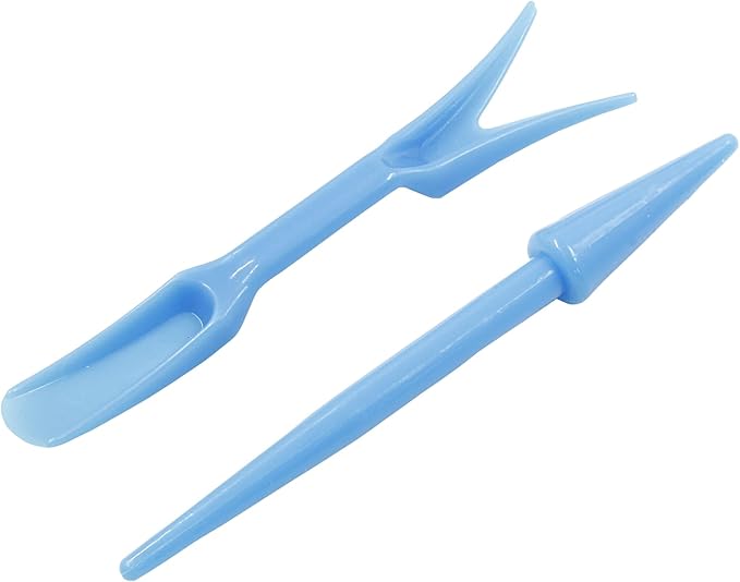 Bivethoi Garden Hand Tools Transplanting Shovel Scoops Kits for Plant Cultivation Digging Care, Set of 6, Blue