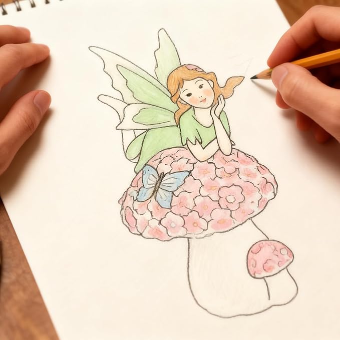 Fairies for Fairy Garden - Fairy Outdoor Statue Solar Powered Resin Ornaments,Patio Lawn Yard Porch,Fairy Figurines for Home Garden Gifts,8.66 inches Tall