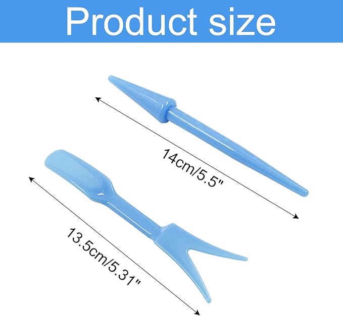 Bivethoi Garden Hand Tools Transplanting Shovel Scoops Kits for Plant Cultivation Digging Care, Set of 6, Blue