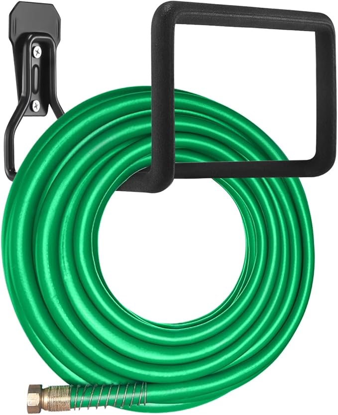 Sageme Metal Hose Reel,Hose Holder Hose Hanger Heavy Duty Hose Holders Wall Mount, Hook for Garden Hose/Expandable Hose/Water Hose/Pocket Hose/Flexable Hose(Hose Holder 150 Ft)