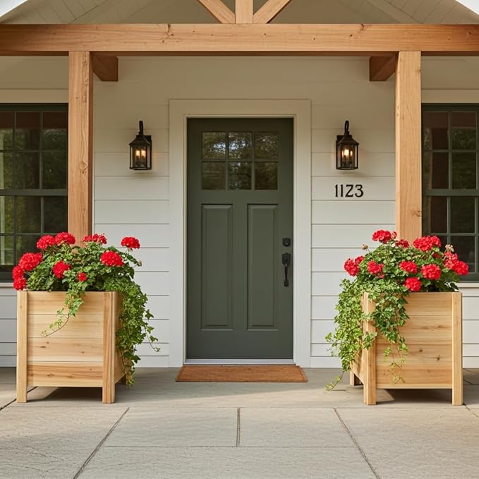 Tall Cedar Raised Garden Planter Box with Legs – Elevated Design for Comfortable Gardening, Custom Sizes for Home, Patio & Commercial Use (36" L x 18" W x 25" H)