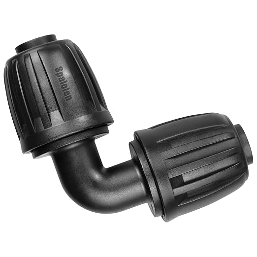 10 Pack 1/2 Inch Drip Irrigation Fittings Elbow Connectors for 1/2 Inch Drip Irrigation Tubing (1/2" ID x 0.60"-0.65" OD), Anti-Leak 1/2" Drip Line Barbed Connector for Most 1/2" Tubing