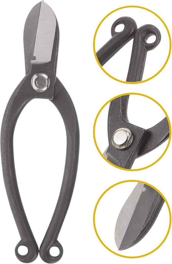 Luxshiny Steel Garden Pruning Shears Flower Arrangement Scissors, All-steel Small Branch Trimming Tool for Gardening and Floral Design