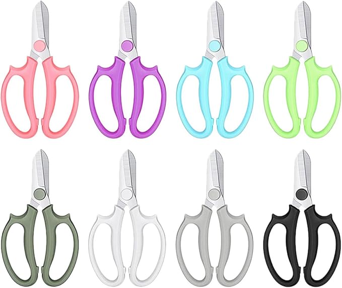 Homoyoyo 8pcs Floral Shears Garden Pruning Shears Gardening Tool Set for Flower Arrangement Fruit Picking and Plant Trimming
