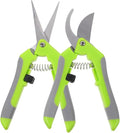 ibasenice 2pcs Garden Shears Pruning Shears with Curved Blades Outdoor Branch Cutters for Fruit Trees and Plants Gardening Hand Tools for Harvesting and Trimming