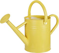 1 Gallon Watering Can for Plants, Watering Cans for Indoor&Outdoor Gardening, Galvanized Steel Watering Pot with Removable Spout, Metal Water Can with Ergonomic Movable Handle(Cute Yellow)
