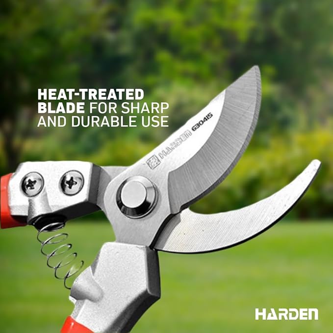 Pruning Shears 8" / 200mm – Forged Stainless Steel Blade, Ergonomic Zinc Alloy Handle with PVC Grip – Professional Garden Tools for Precise Gardening & Harvesting