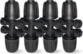 Spalolen 4 Pack 1/2'' to 1/4'' Drip Irrigation Fittings, Push-to-Fit 6 Way Drip Irrigation Part Barbed Tee Connectors, Anti-leak Locked Splitter Fitting for 1/2" Irrigation Tubing (0.6''-0.67''OD)