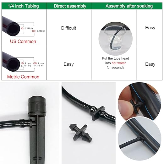 Topiverse 25 Pcs Drip Irrigation Emitters, Adjustable Flow 0-20 GPH Irrigation Drippers with Stake, Full Circle Flow Sprinkler Head, Micro Sprinkler for Garden Patio Lawn Flower Bed