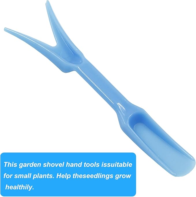 Bivethoi Garden Hand Tools Transplanting Shovel Scoops Kits for Plant Cultivation Digging Care, Set of 6, Blue