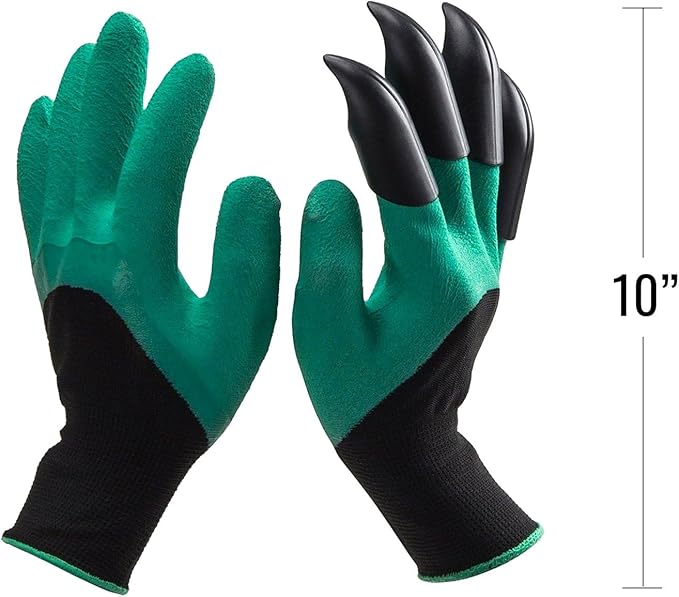 (1 Pair) Unisex Claw Gardening Gloves for Digging in The Garden, Flower Potting, Universal Fit