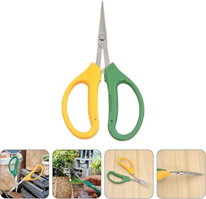 5pcs Garden Pruning Shears Stainless Steel Trimming Scissors for Flowers Plants Fruit Picking High Hardness Garden Tools for Gardening Hand Use