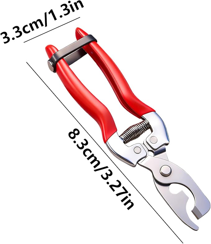 Pruning Shears Clippers, 8.3x3.3cm Stainless Steel Hand Pruner with Rubber Coated Handle, Gardening Tool, for Plant Care, Flower Trimming, Small Branch Cutting