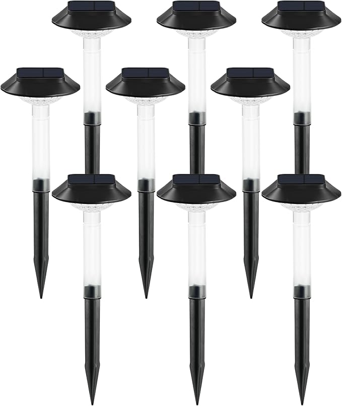 ALEPOD Color Changing Solar Pathway Lights - 6 Pack IP68 Waterproof with 7 RGB Modes for Halloween & Christmas Yard, Garden, Walkway, Pathway, Backyard, Lawn Decoration