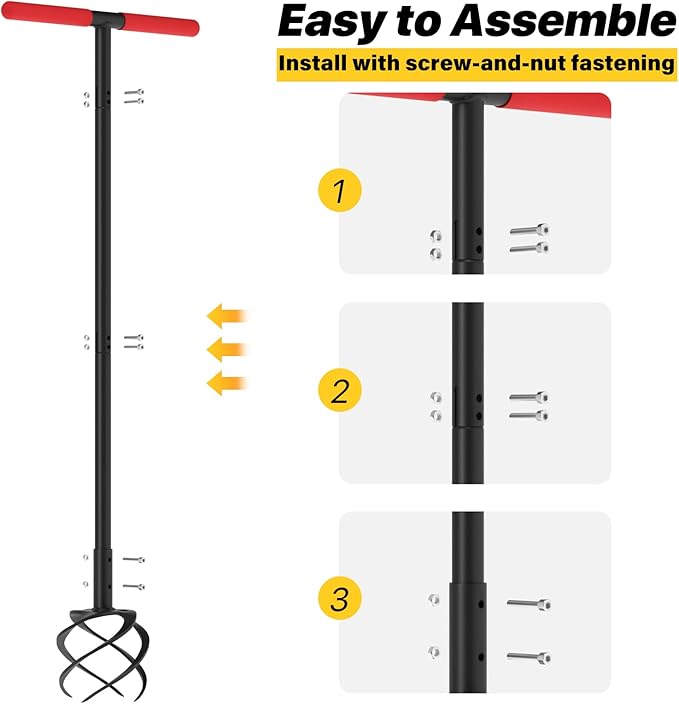 Hand Tiller Garden Tool, Twist Tiller for Gardening with Long Handle, 44.3-inch Garden Claw Hand Tool for Lawn Aerator, Hand Cultivator Tiller Tool for Garden Beds, Plant Box