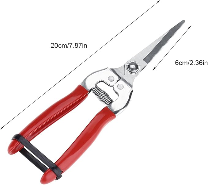Trimming Scissors Flower Cutters for Stems Florist, Pruning Shears Indoor Plants Gardening Tools, Garden Scissors Bonsai Tools with Spring Loaded for Garden Workings (Straight Blade)
